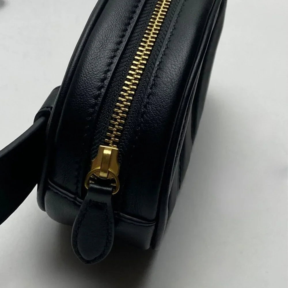 ARITZIA Auxiliary Leather Belt Bag Fanny Hip Pack Black - Picture 7 of 13